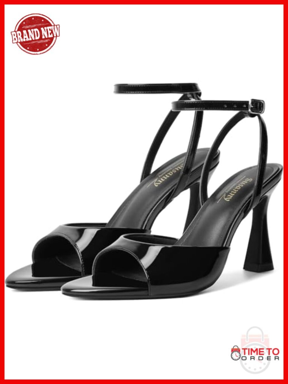 Pointed Open Toe Strappy Chunky Block Heels Ankle Strap Stiletto Kitten Heeled